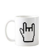 black metal-head icon coffee mug