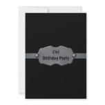 Black Metal Mans 21st Birthday Party invitations