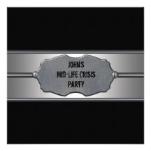 Black Metal Mans 40th Birthday Custom Invitations