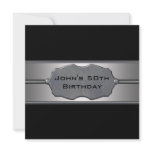 Black Metal Mans 50th Birthday Party invitations