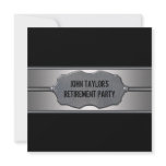 Black Metal Mans Retirement Party Invitations