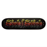 Black Metal on Black ~ Sick Stick Logo Pro Deck skateboards