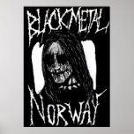 Black Metal Print