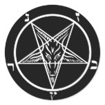 Black metal satanic Baphomet stickers