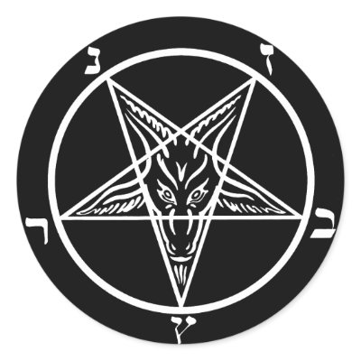 Black metal satanic Baphomet stickers by dawngrace