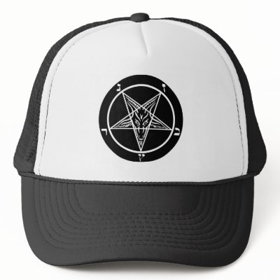 Black metal Satanic trucker hat by dawngrace
