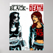 Black Metal Vs. Death Metal Print