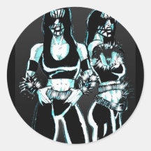 Black Metal Women Stickers