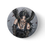 Black Misery Angel Button