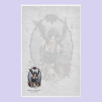 Black Misery Angel Stationery stationery