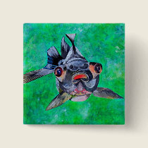 Black Moor Goldfish buttons