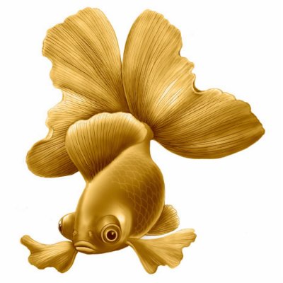 Black Moor Goldfish Ornament by twopurringcats