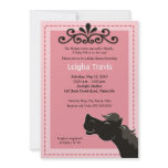 Black Morgan Horse Girl 5x7 Baby Shower Invitation