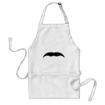 black moustache apron