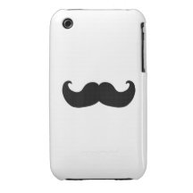 Black Moustache iPhone 3 Case-Mate Cases