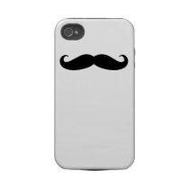 Black Moustache iPhone 4 Case-Mate Case