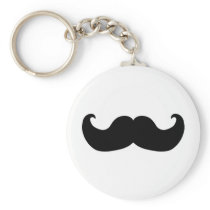 Black Moustache Keychains