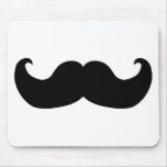 Black Moustache Mouse Pad