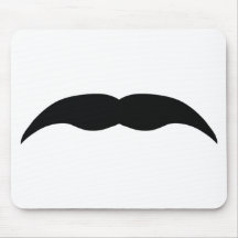 black moustache mousepads