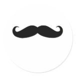 Black Moustache or Black Moustache for Fun Gifts stickers