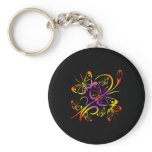 Black Multi Color Multi Butterfly Keychains