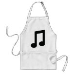 black music note icon aprons