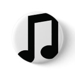 black music note icon buttons