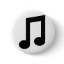 black music note icon pinback buttons