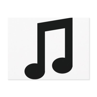 black music note icon post card by Tomaniac