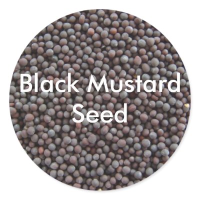 Black Mustard Sticker by InkWorks