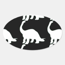 Black n White Dinos Stickers