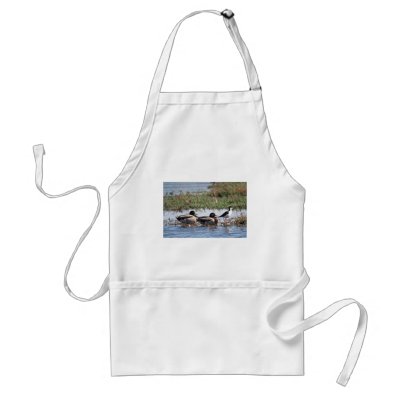 Black necked Stilt and Mallards Apron by animalpark