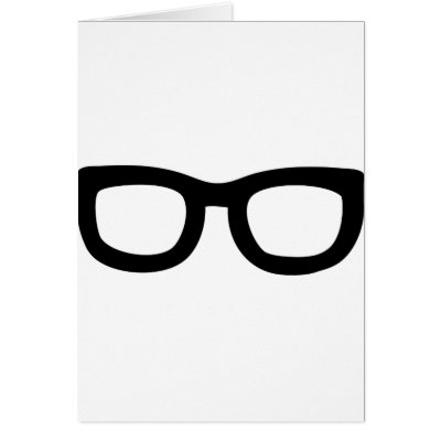 black nerd glasses cards by Tomaniac