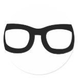 black nerd glasses stickers