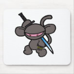 Black Ninja Claw-No Words mousepads