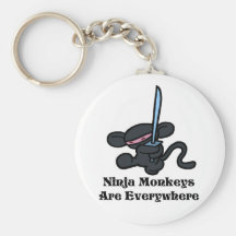 Black Ninja Kick Key Chain