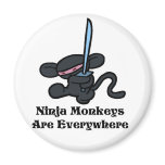 Black Ninja Kick Magnet