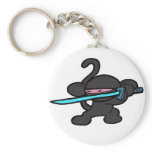 Black Ninja on Guard-No Words keychains