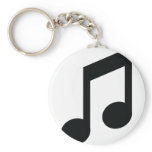 black note icon key chain