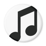 black note icon magnets