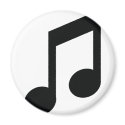 black note icon magnets