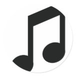 black note icon sticker