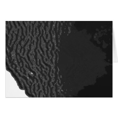 Black Ocean Greeting Card by Derico