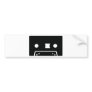 black oldschool tape icon bumper sticker