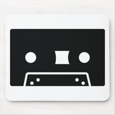 black oldschool tape icon mouse pads by Tomaniac