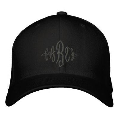 black on black hat embroidered hat by janicetrusky
