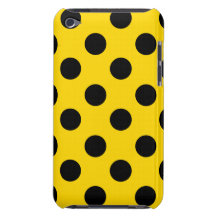 Black on Gold Polka Dot Design Case-Mate iPod Touch Case
