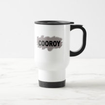 Black on Gray Cooroy Coffee Mug