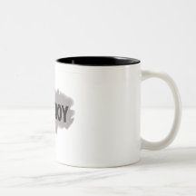 Black on Gray Cooroy Coffee Mugs