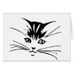 Black on White Cat Outline Cards